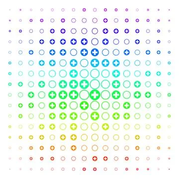 Pharmacy Shape halftone Spectral grid イラスト素材