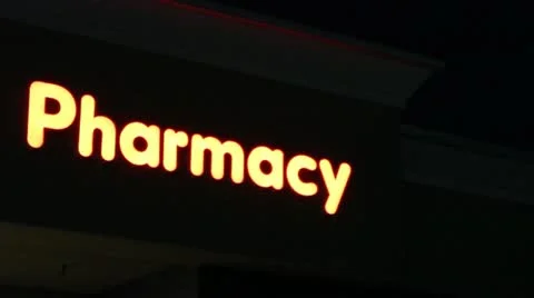 Pharmacy Sign Video stock 20436120