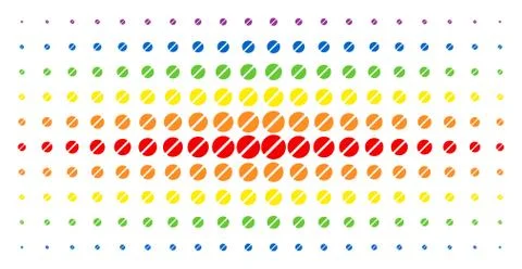 Pharmacy Tablet Spectral Halftone Pattern Stock Illustration
