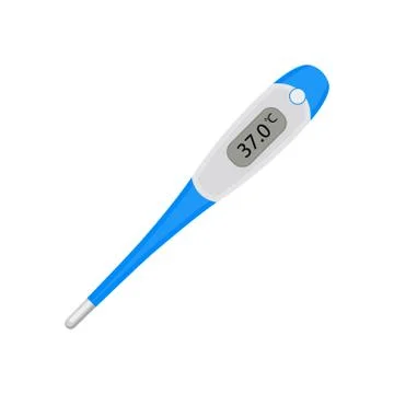 Pharmacy thermometer device object. Vector medical healthcare thermometer doctor Stock Illustration