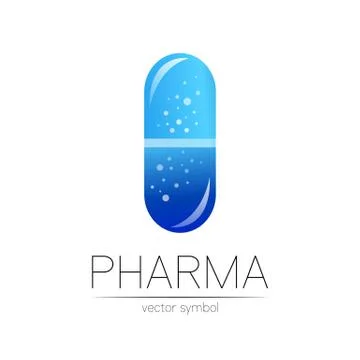Pharmacy vector symbol for pharmacist, pharma store, doctor and medicine. Modern Stock Illustration
