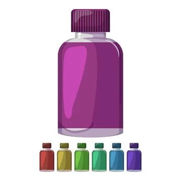 Pharmacy vitamin bottle cartoon vector graphic Stock Illustration
