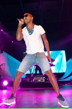  Pharrell Williams, N*E*R*D (Nerd), HipHop Gruppe, gibt Konzert in der Max... Stock Photos