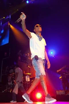  Pharrell Williams, N*E*R*D (Nerd), HipHop Gruppe, gibt Konzert in der Max... Stock Photos