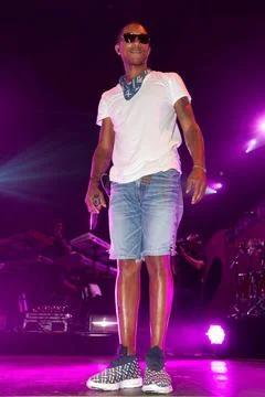  Pharrell Williams, N*E*R*D (Nerd), HipHop Gruppe, gibt Konzert in der Max... Stock Photos