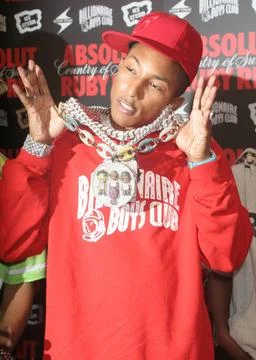  Pharrell Williams at Pharrell Williams and Absolut Ruby Red s pre-VMA bas... Stock Photos