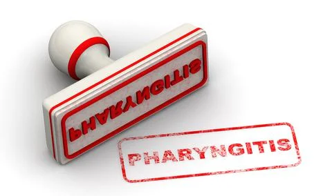 Pharyngitis. The stamp and an imprint Иллюстрация