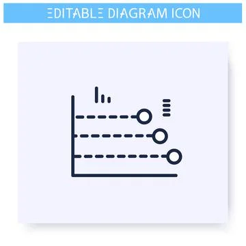 Phase diagram line icon. Editable illustration Stock Illustration
