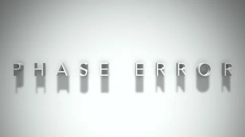Phase error 3D title animation with shadows on a white background Stock Footage 296853910