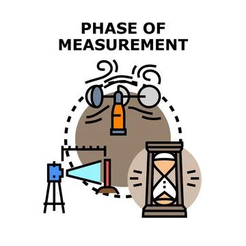 Phase of measurement concept and process illustration Stock Illustration