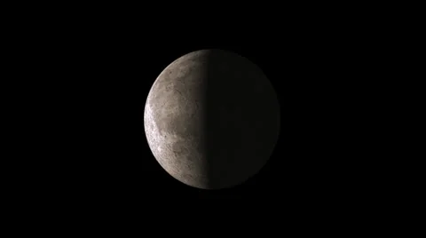 Phase of the Moon in a Full Cycle Time Lapse Stock Footage