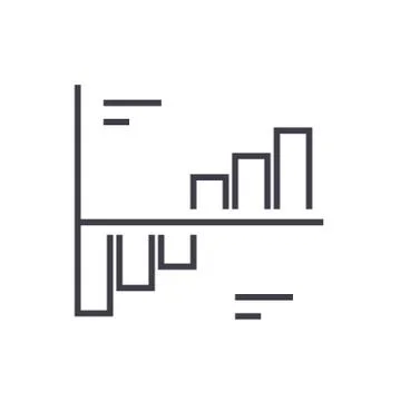 Phase plots vector line icon, sign, illustration on background, editable strokes Ilustración de archivo