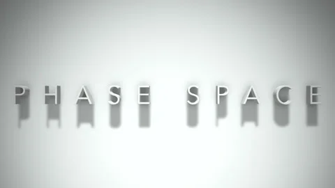 Phase Space 3D title animation with shadows on a white background Stock Footage 296626967