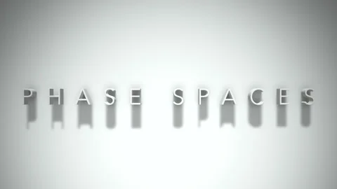Phase spaces 3D title animation white text on a white background Stock Footage 299749467