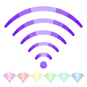 Phase wireless signal wave cartoon vector graphic Stock Illustration