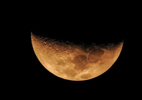 Phase of the yellow moon Foto stock