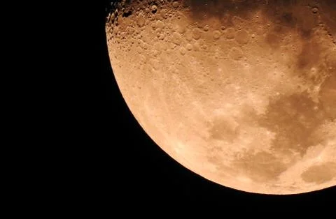 Phase of the yellow moon Stock Photos