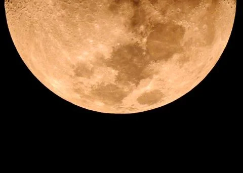 Phase of the yellow moon Stock Photos