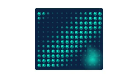 Phased Array Radar Planar Antenna with Neon Mint Digital Beam Sweep on Dark.. Видео 346006949
