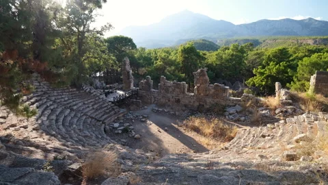 Phaselis ancient theatre Stock Footage 297658642