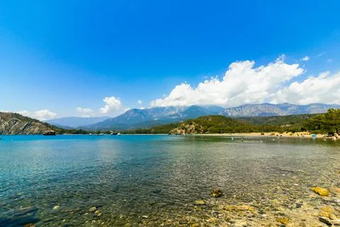 Phaselis Beach in Antalya Stock Photos
