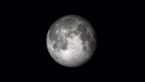 Phases of the Moon on a black background | Stock Video | Pond5