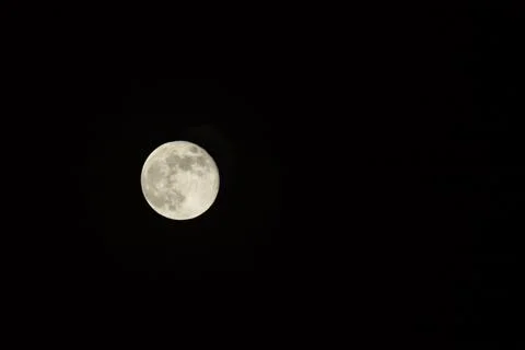 Phases of the moon in the dark sky for background Foto stock