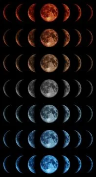 Phases of the moon Stock Photos