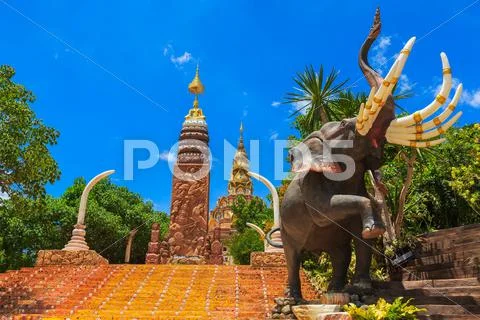 Phasornkaew temple ,that place for meditation that practices, khao kho phetch Stock Photos
