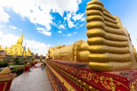 Phat that luang Foto stock