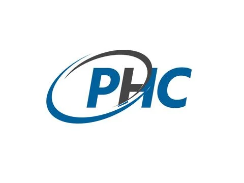 PHC letter creative modern elegant logo design Stock Illustration