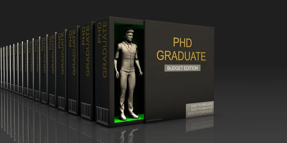 PHD Graduate Stock Illustration
