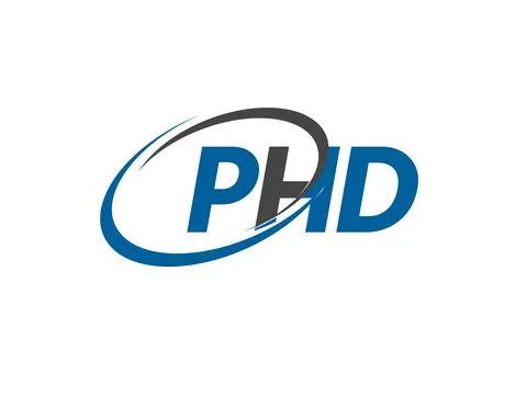 PHD letter creative modern elegant logo design Stock Illustration