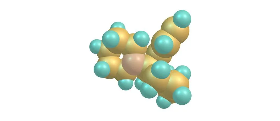 Phencyclidine molecular structure isolated on white Stock Illustration