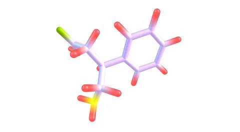 Phenibut molecular structure isolated on white Stock Illustration