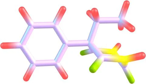 Phenobarbital molecular structure isolated on white Stock Illustration