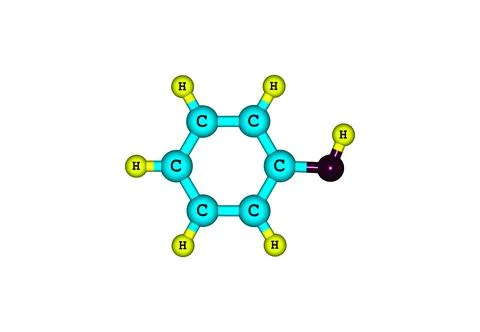 Phenol molecular structure isolated on white Stock Illustration