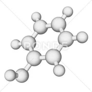 Phenol molecule Stock Illustration
