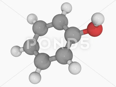 Phenol molecule Stock Illustration
