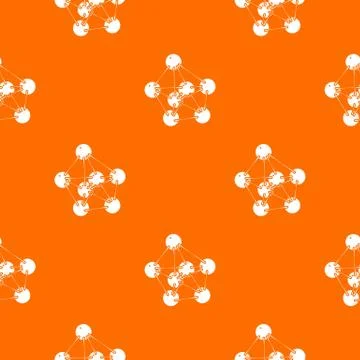 Phenol pattern vector orange Stock Illustration