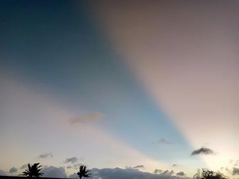 The phenomenon of the sky as split Foto stock