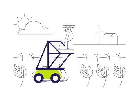 Phenotyping robots abstract concept vector illustration. Illustrazione stock