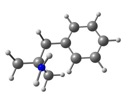 Phentermine molecule isolated on white Stock Illustration