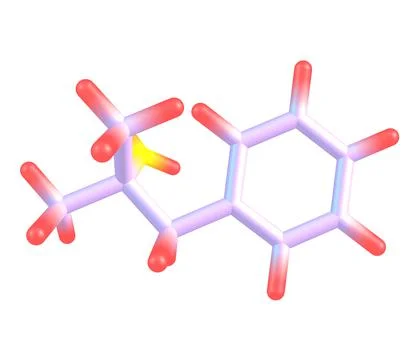 Phentermine molecule isolated on white Stock Illustration