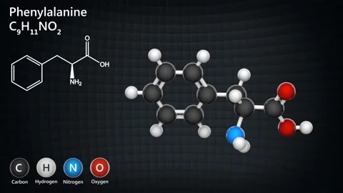 Phenylalanine. Seamless loop. Stock Footage 152764778