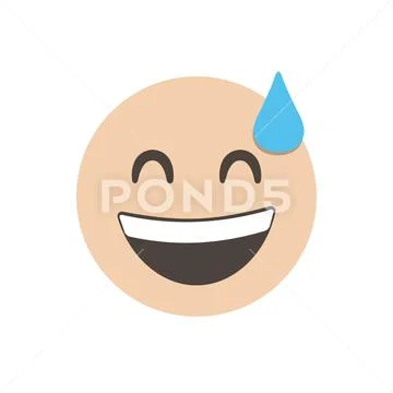 Phew emoji, grinning face with sweat, relief emoji. funny yellow ..., حجم الصورة 360x360