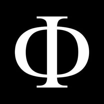 Phi greek sign Stock Illustration
