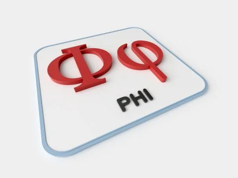 Phi Greek Symbol Stock Illustration