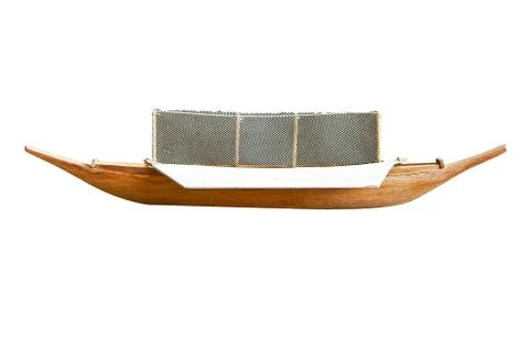 Phi lok boat a white background Stock Photos