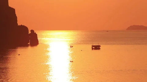 Phi Phi Boats Sunset 動画素材 41224526